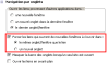 Capture d'écran des nouvelles options dans la partie « Navigation par onglets » sous les options « Ouvrir les liens provenant d'autres applications dans : »